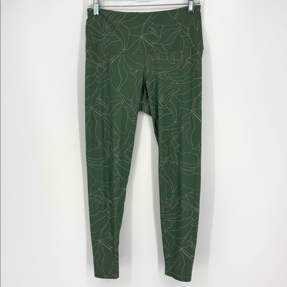 Prana Pants - Prana Kimble 7/8 High-Waisted Canopy Florist Green Leggings Women’s Size Medium